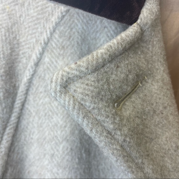 WESTFEILD wool trench coat size 12 made in Canada tan and brown button up - Picture 6 of 6